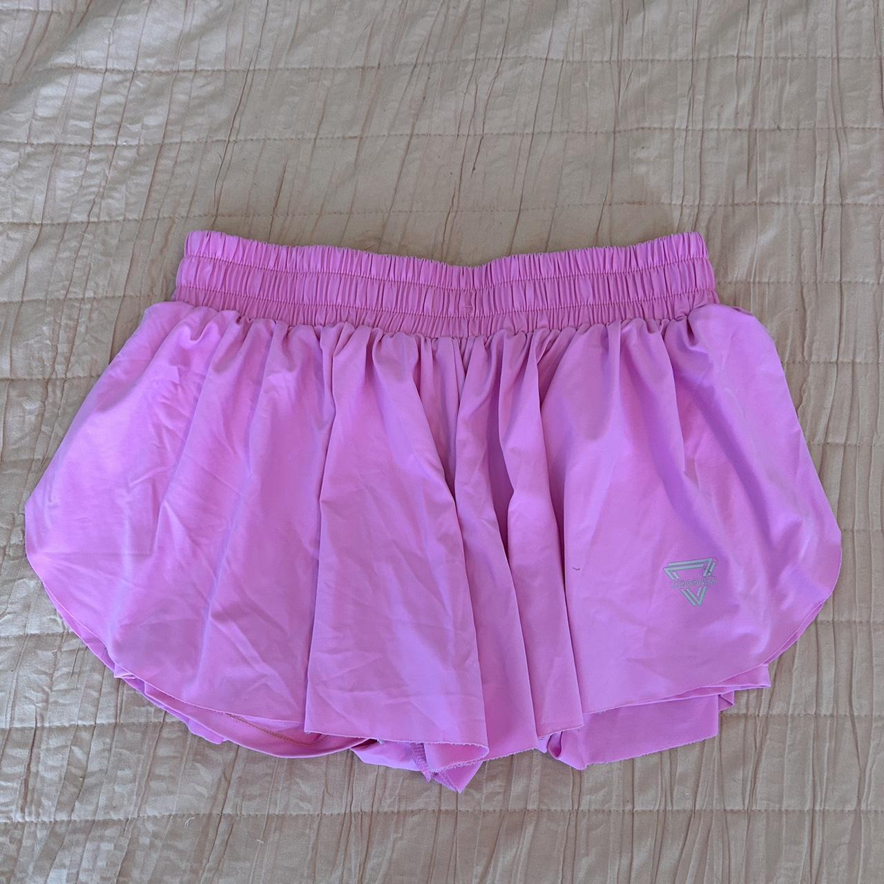 amazon pink flowy shorts (tagged for exposure) Depop