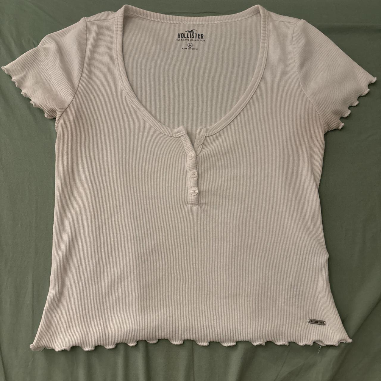 White button up shirt from Hollister Depop