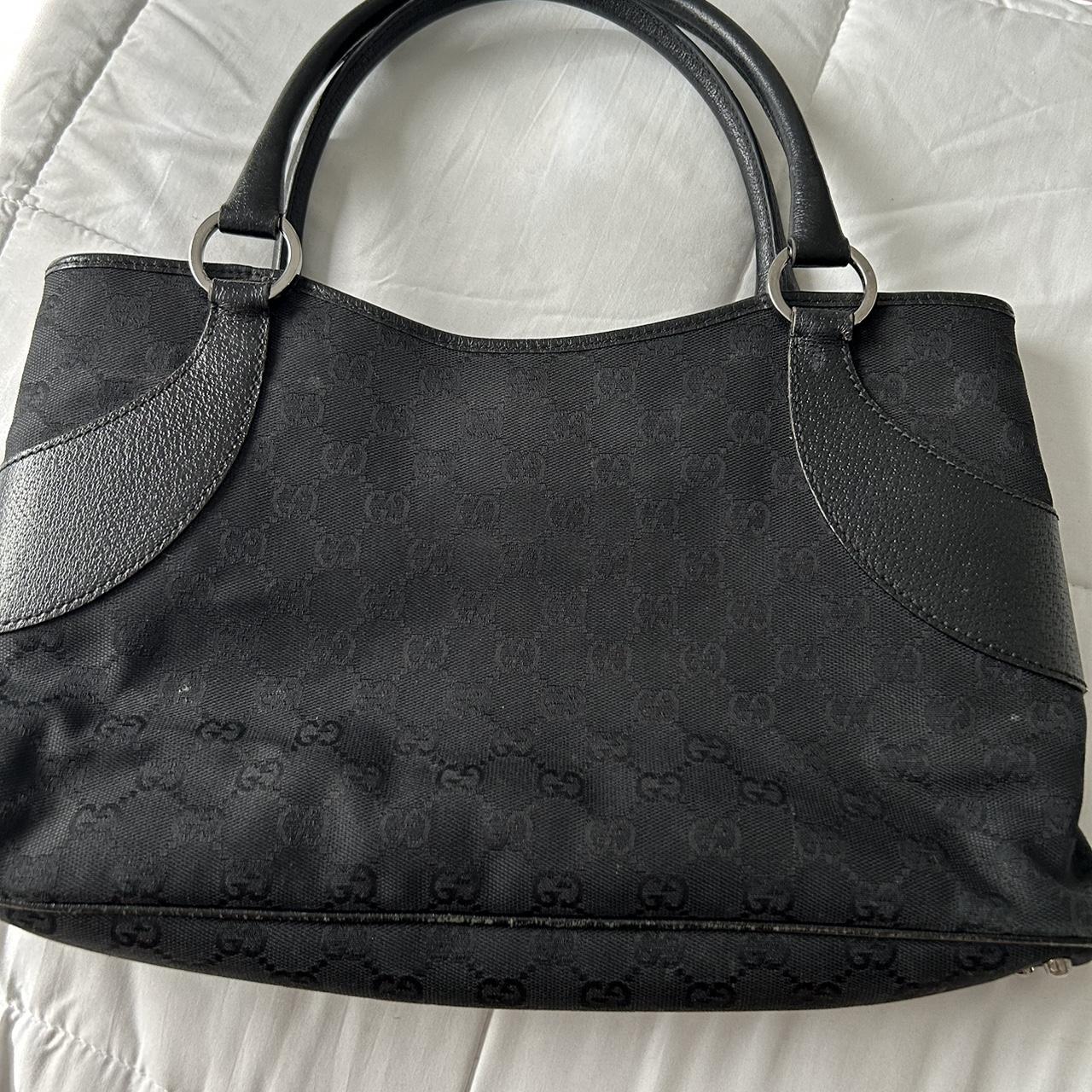 Authentic Vintage black Gucci shoulder bag , handles - Depop