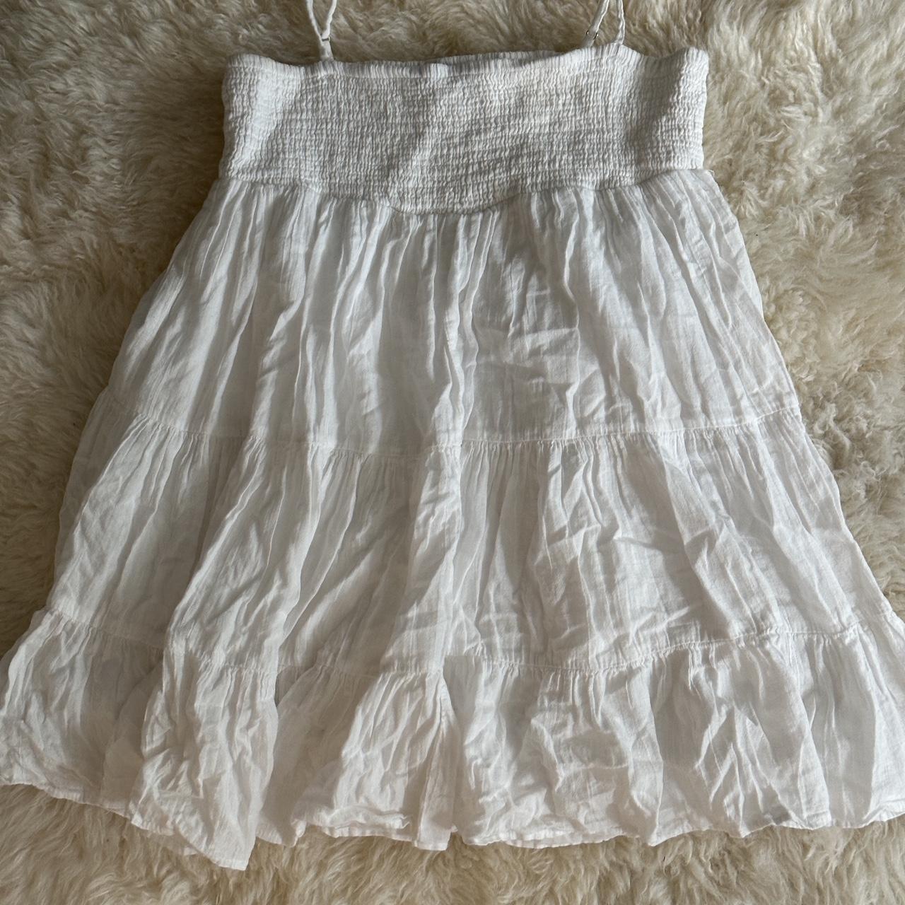 white mini sundress from Zara, good condition and a... - Depop