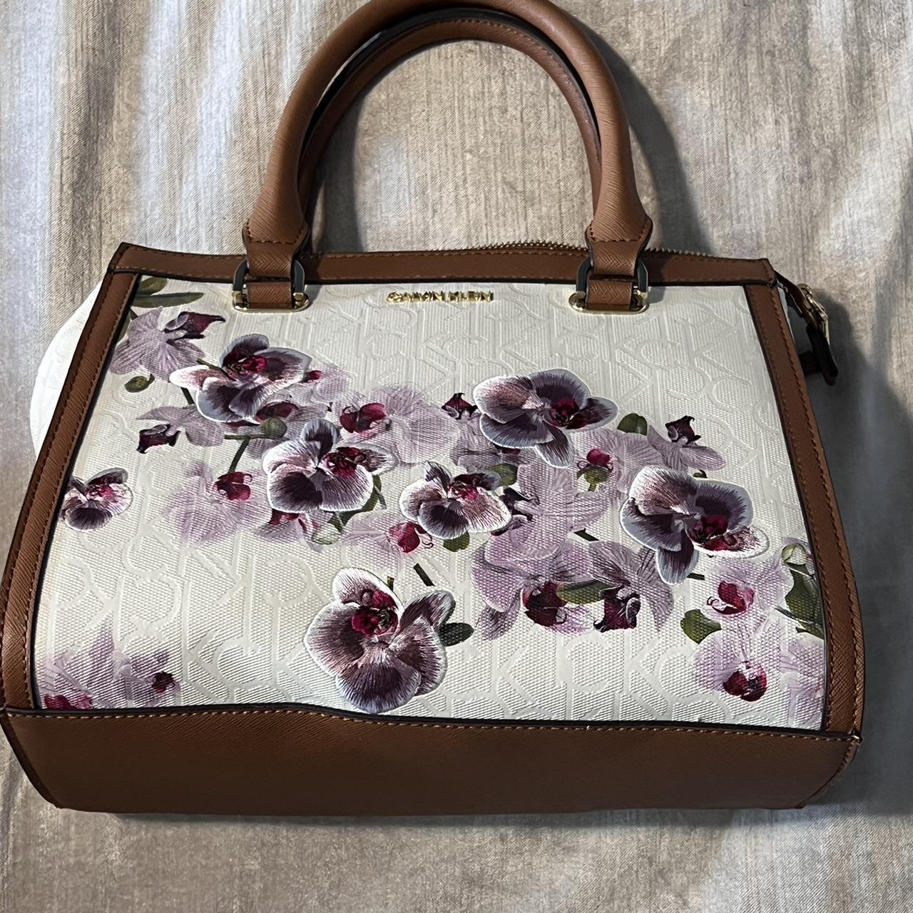 Calvin klein deals floral satchel