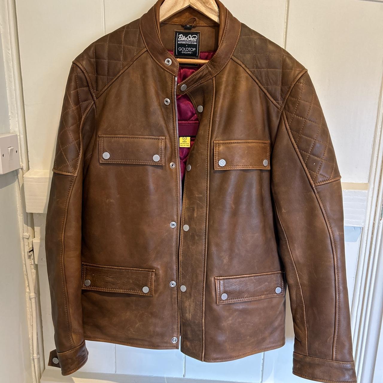 BikeShed X Goldtop The Mcnicol leather jacket Size... Depop