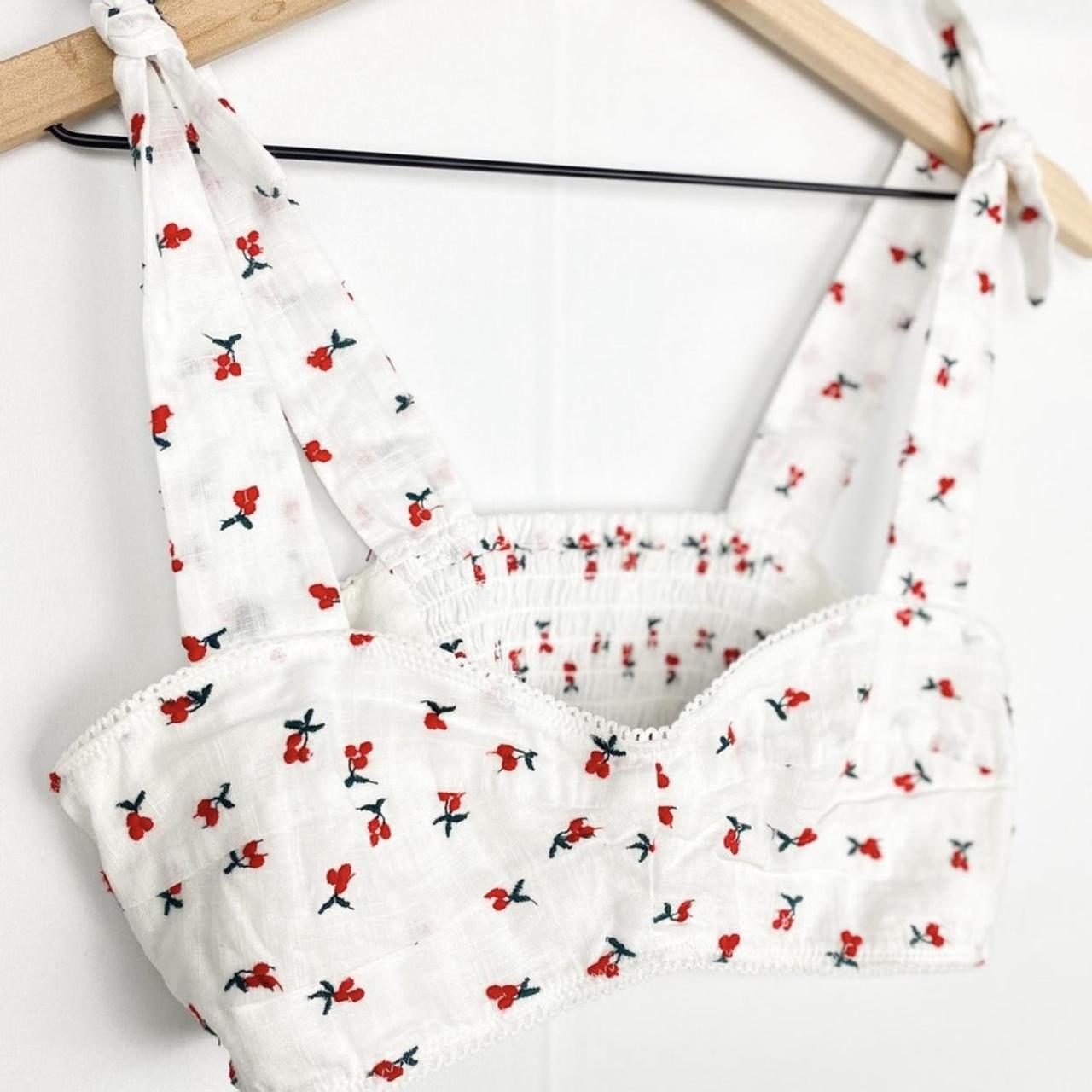 Buy Free People Women's Britt Cherry-Embroidered Bralette (White