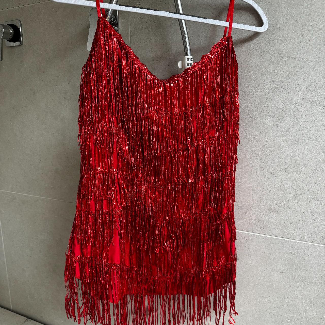 Taylor Swift red tassel dress XS Brand new never... - Depop