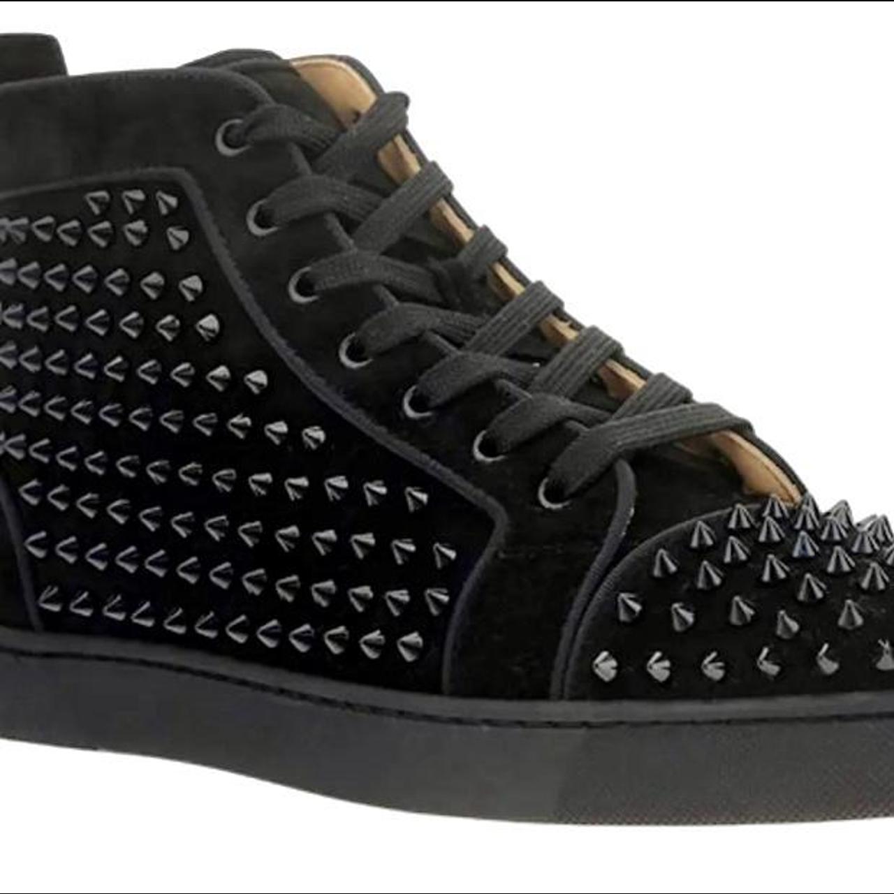Black Christian Louboutin Mens Sneakers - Lightly - Depop