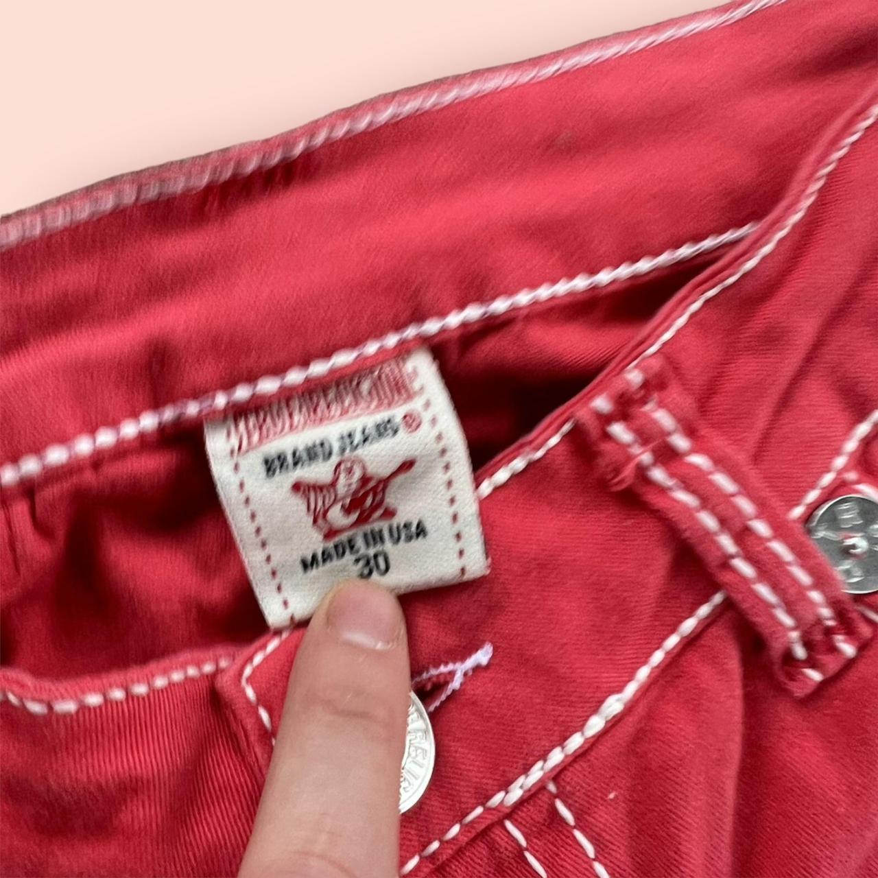 Pink True Religion Zipper Jeans Vintage 90s Flared Pink True