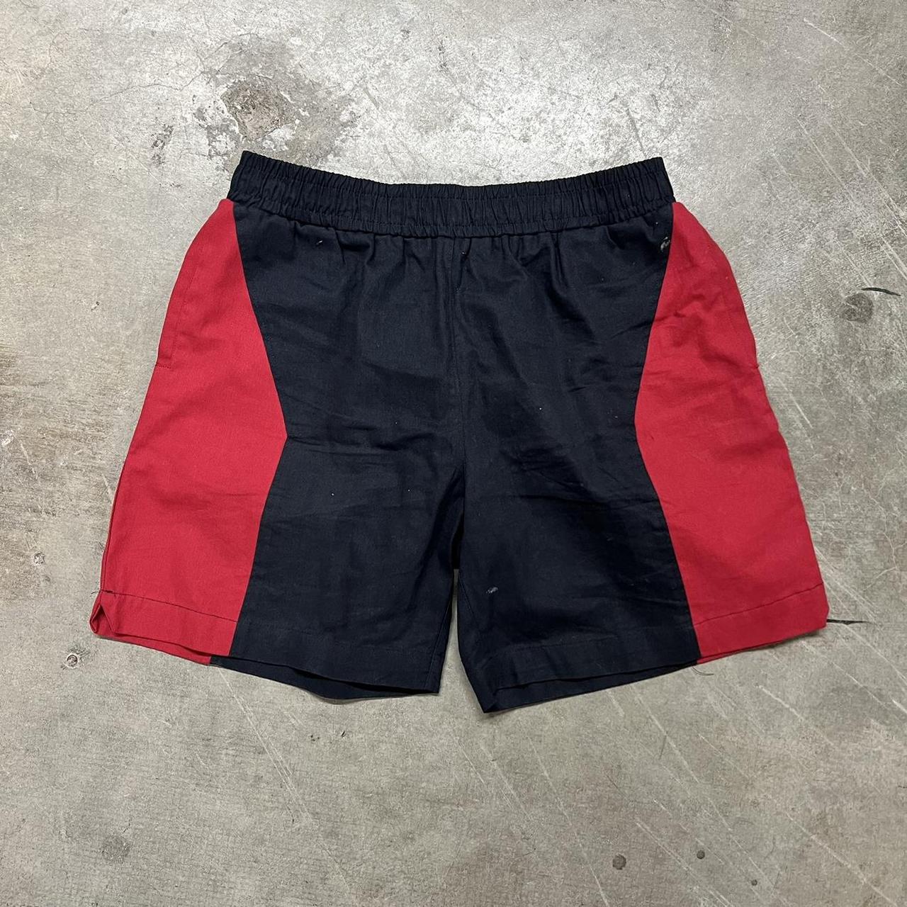 MNML Shorts - Black/Red - Depop