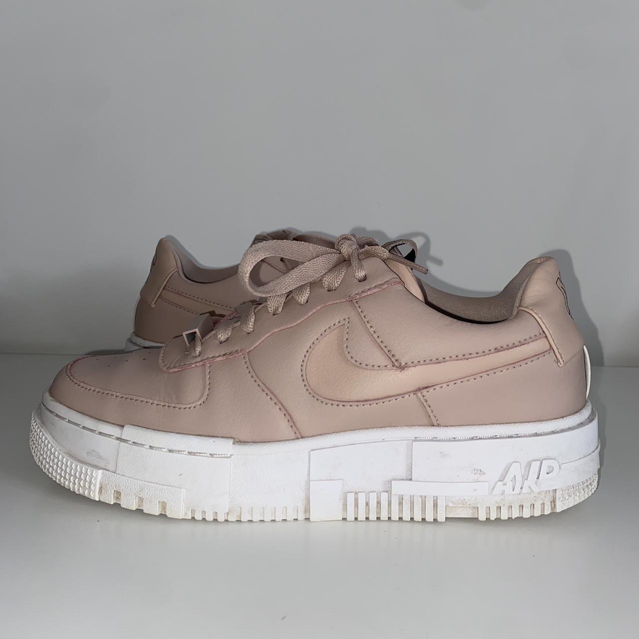 Pink Nude And White Air Force One Womens Depop