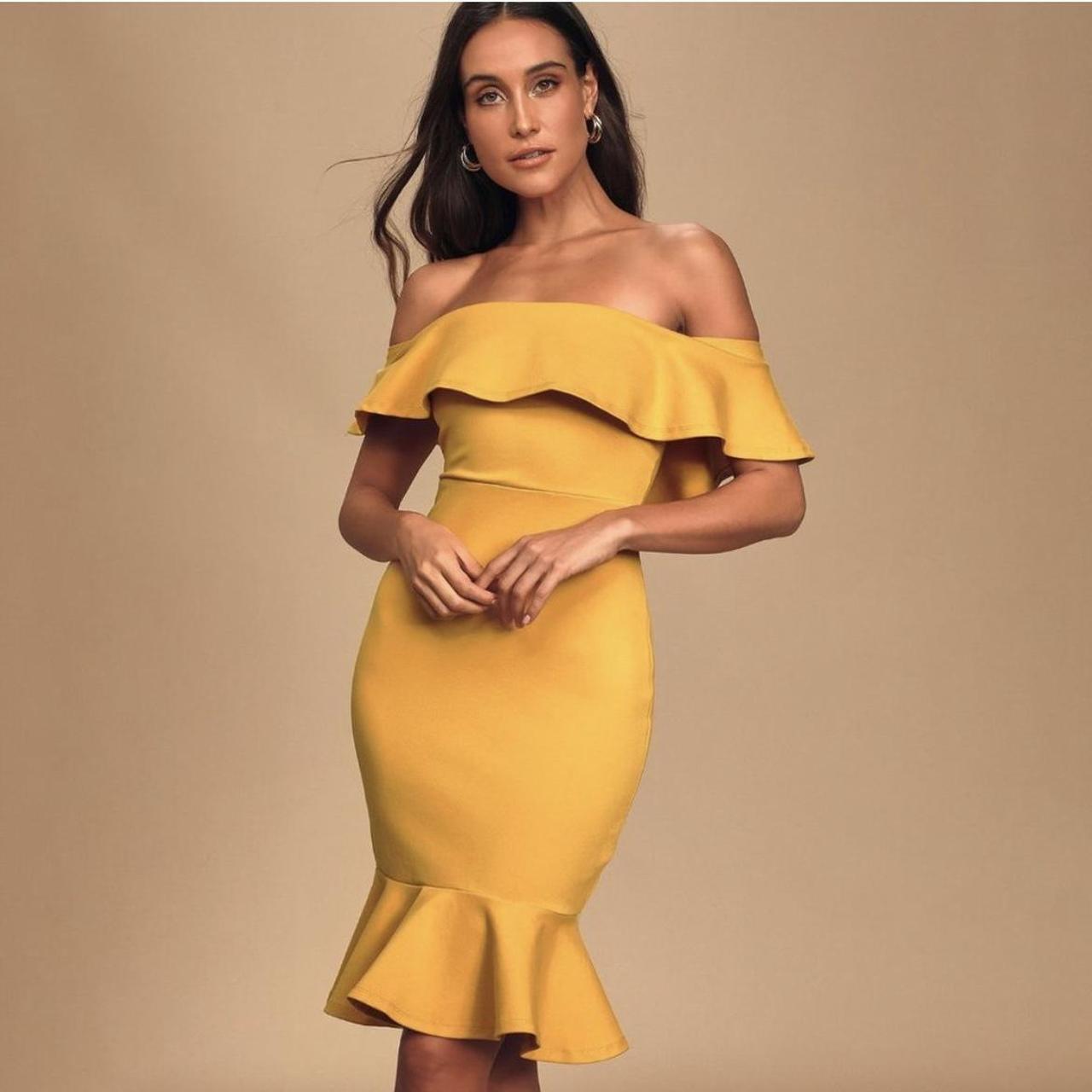 Lulus best sale yellow dress