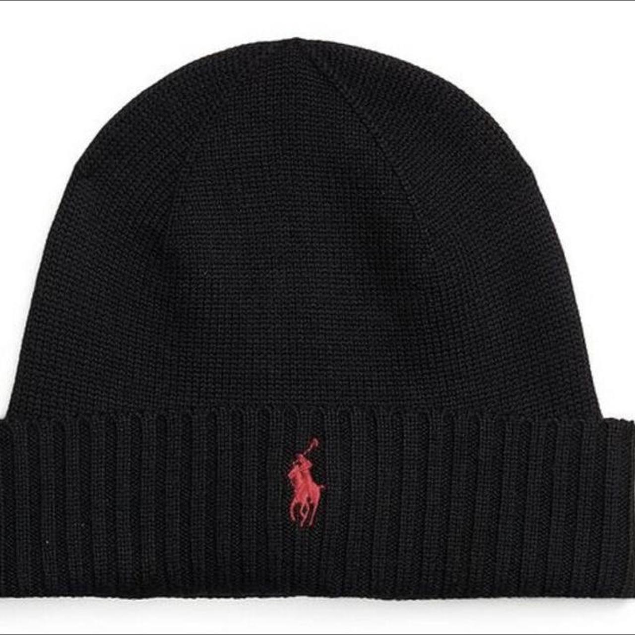 Ralph Lauren Black Beanie - Depop