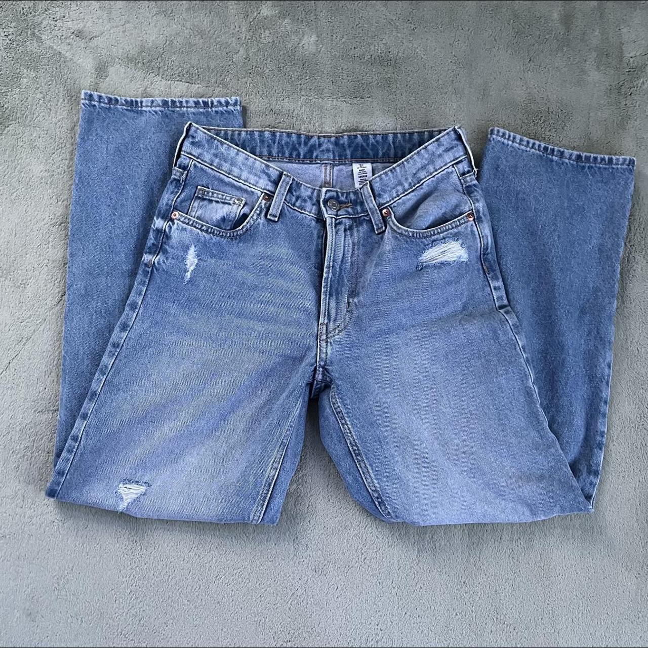 h&m medium wash jeans Depop