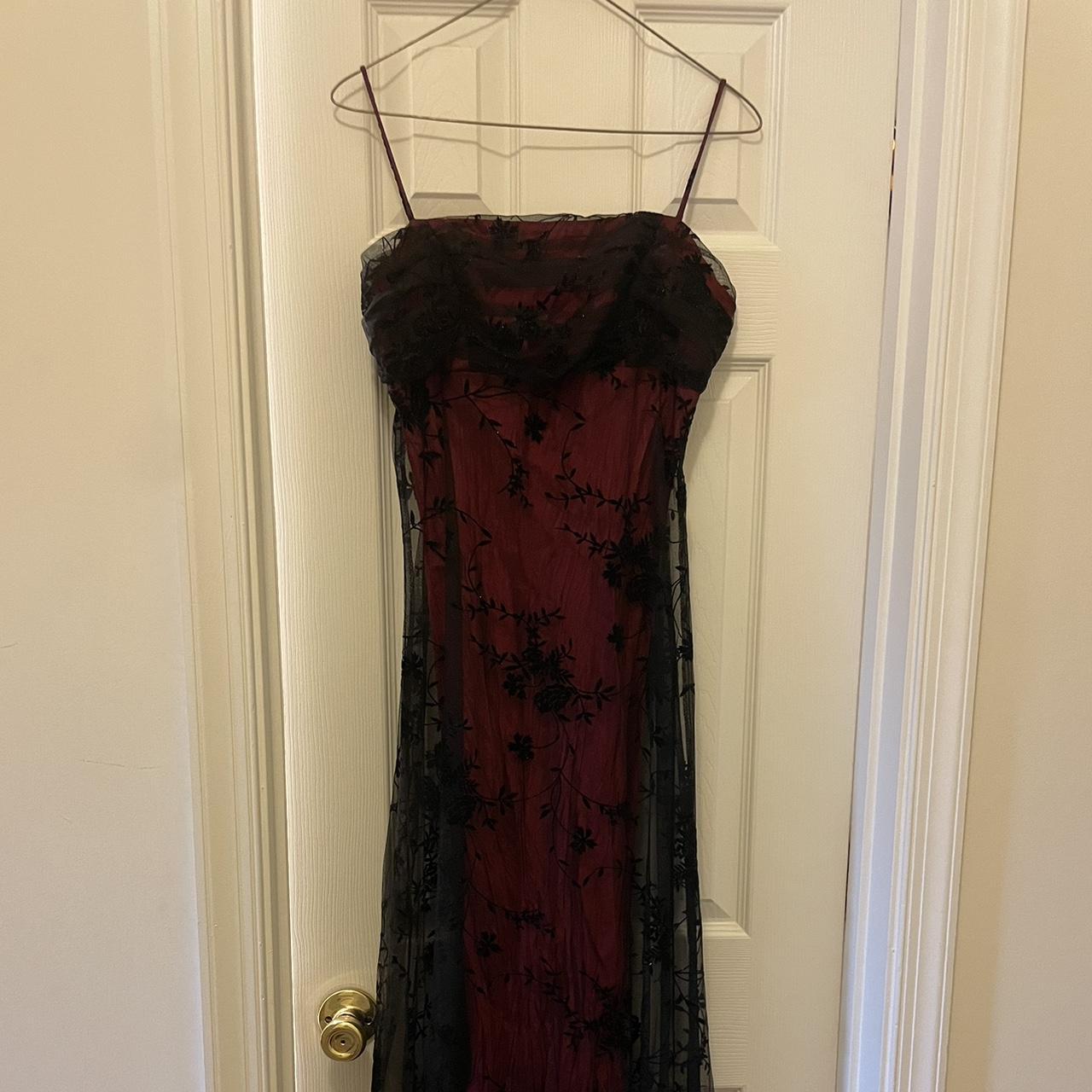 90s goth prom dress / very whimsigoth and vampire... - Depop