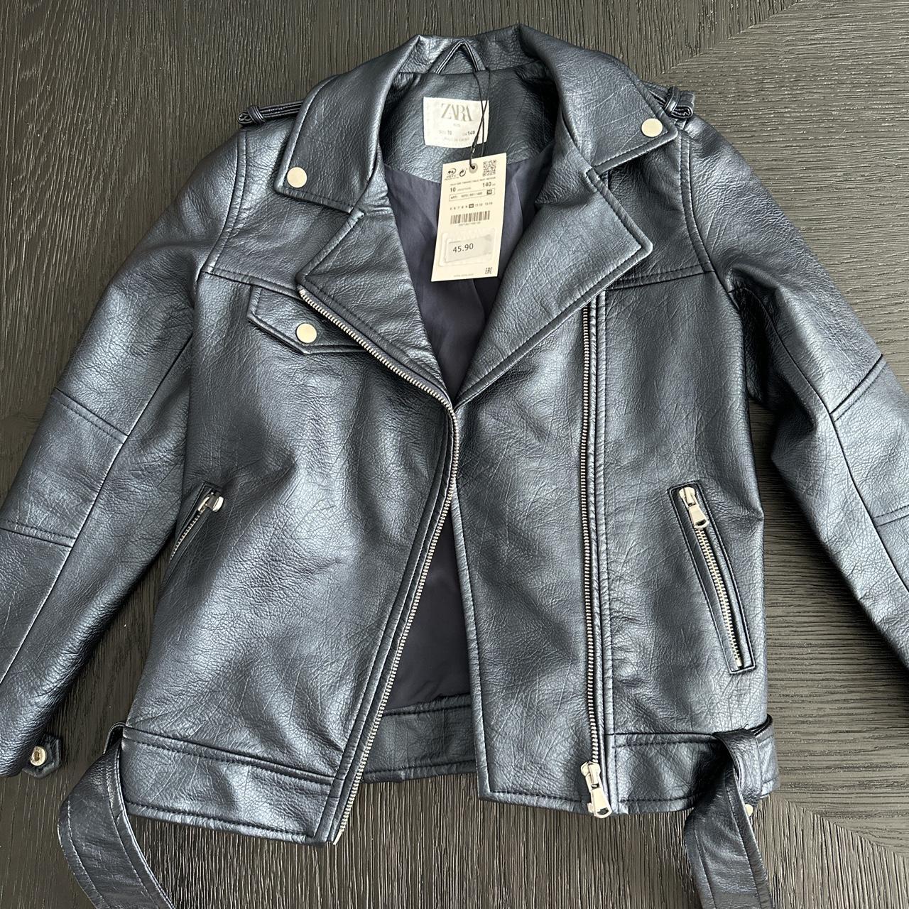 Zara leather jacket sales kids