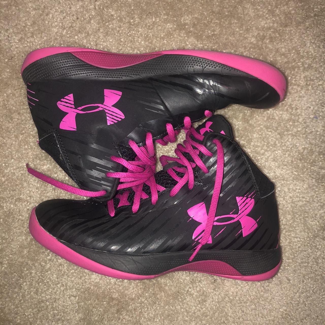 Under armour outlet basketball shoes pink