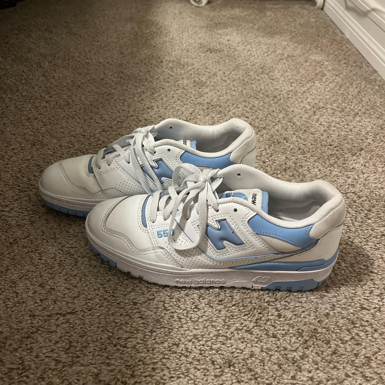 New Balance 550 in light blue. Size 9 in women’s and... - Depop