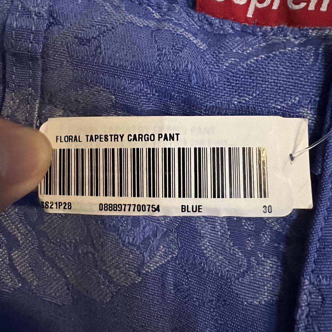 Supreme floral tapestry cargo pant blue, Never worn...