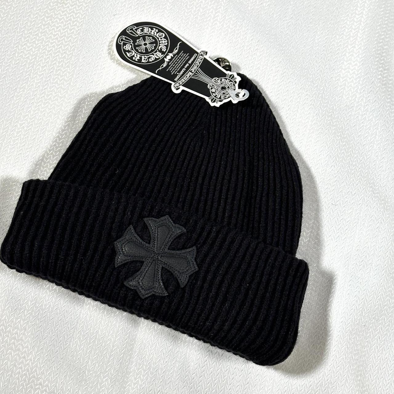 White Chrome Hearts beanie Open to any - Depop