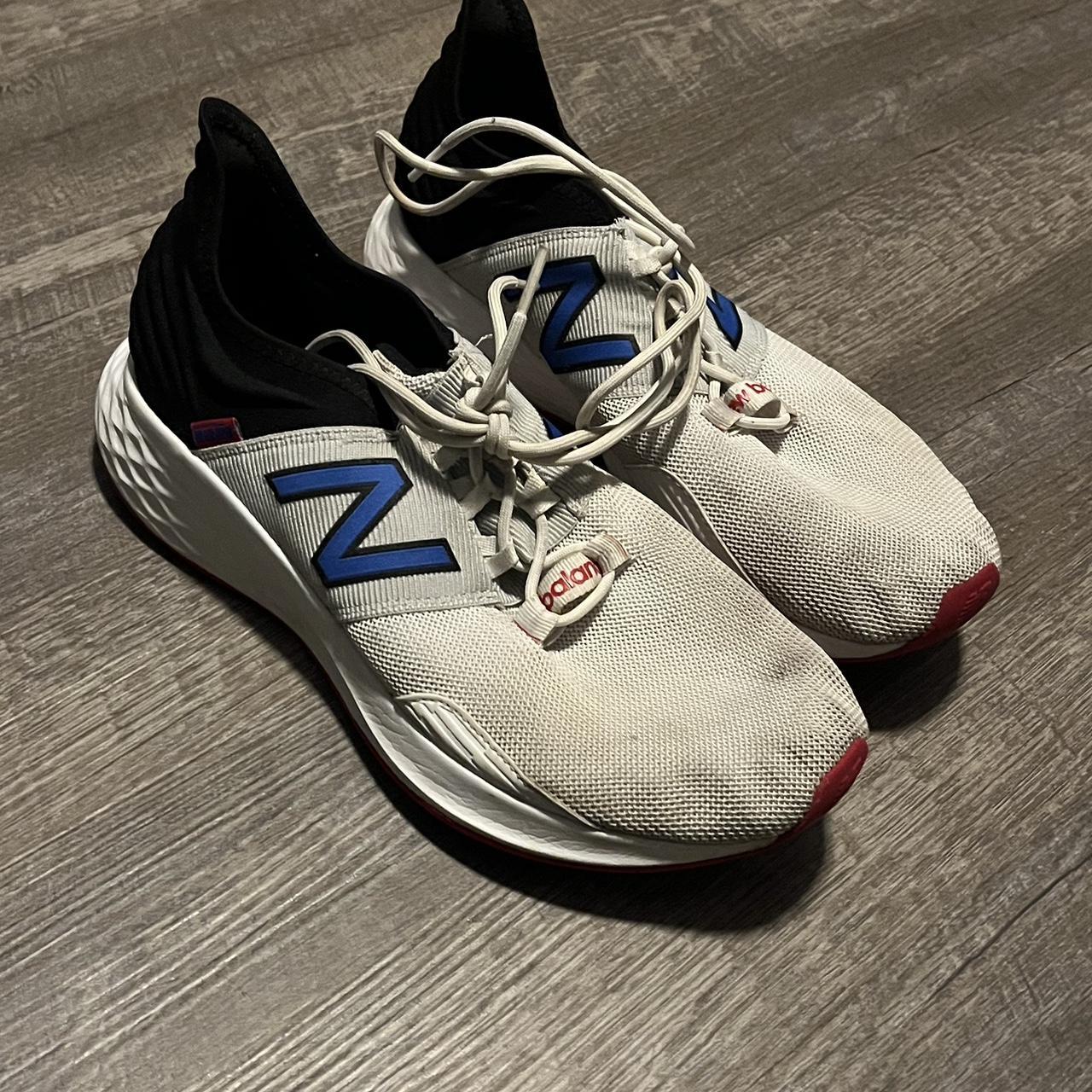 White New Balance Running Shoe Men’s Size 10 Lightly... Depop