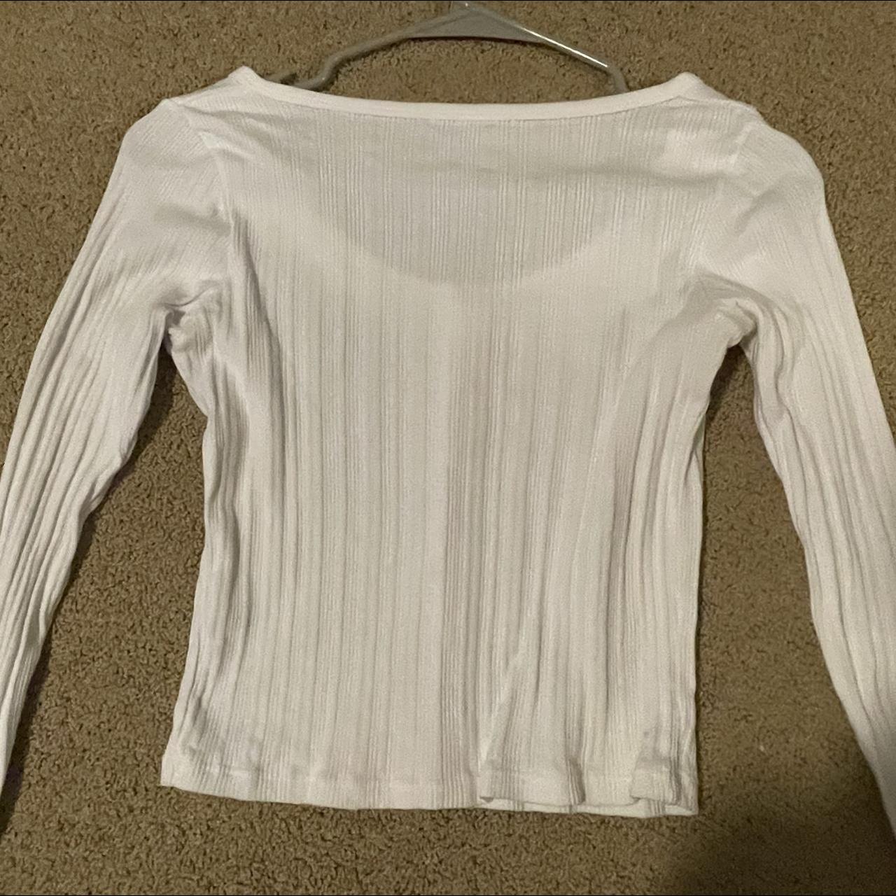 BRANDY MELVILLE White Long sleeve - Depop