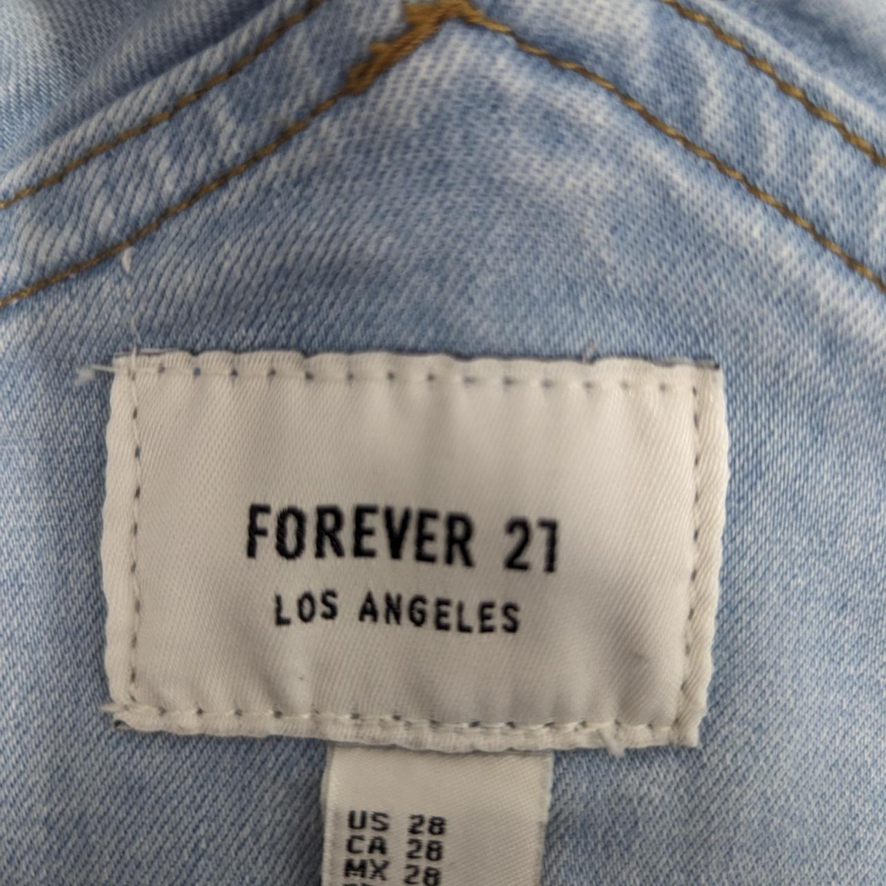 Forever 21 Light Blue Denim Overalls - Depop