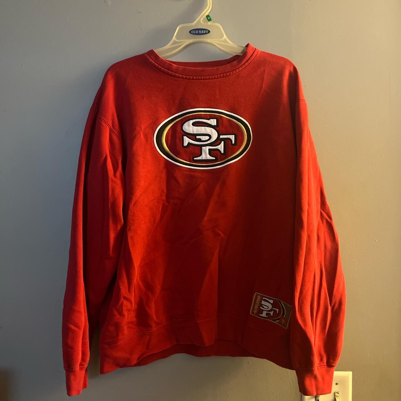 san francisco 49ers crewneck sweatshirt nfl - Depop