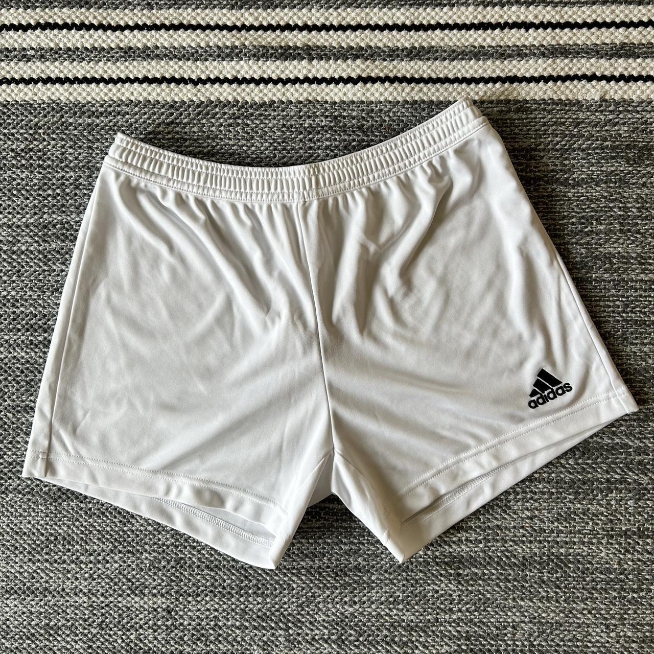 Small white Adidas shorts, only worn a few... Depop