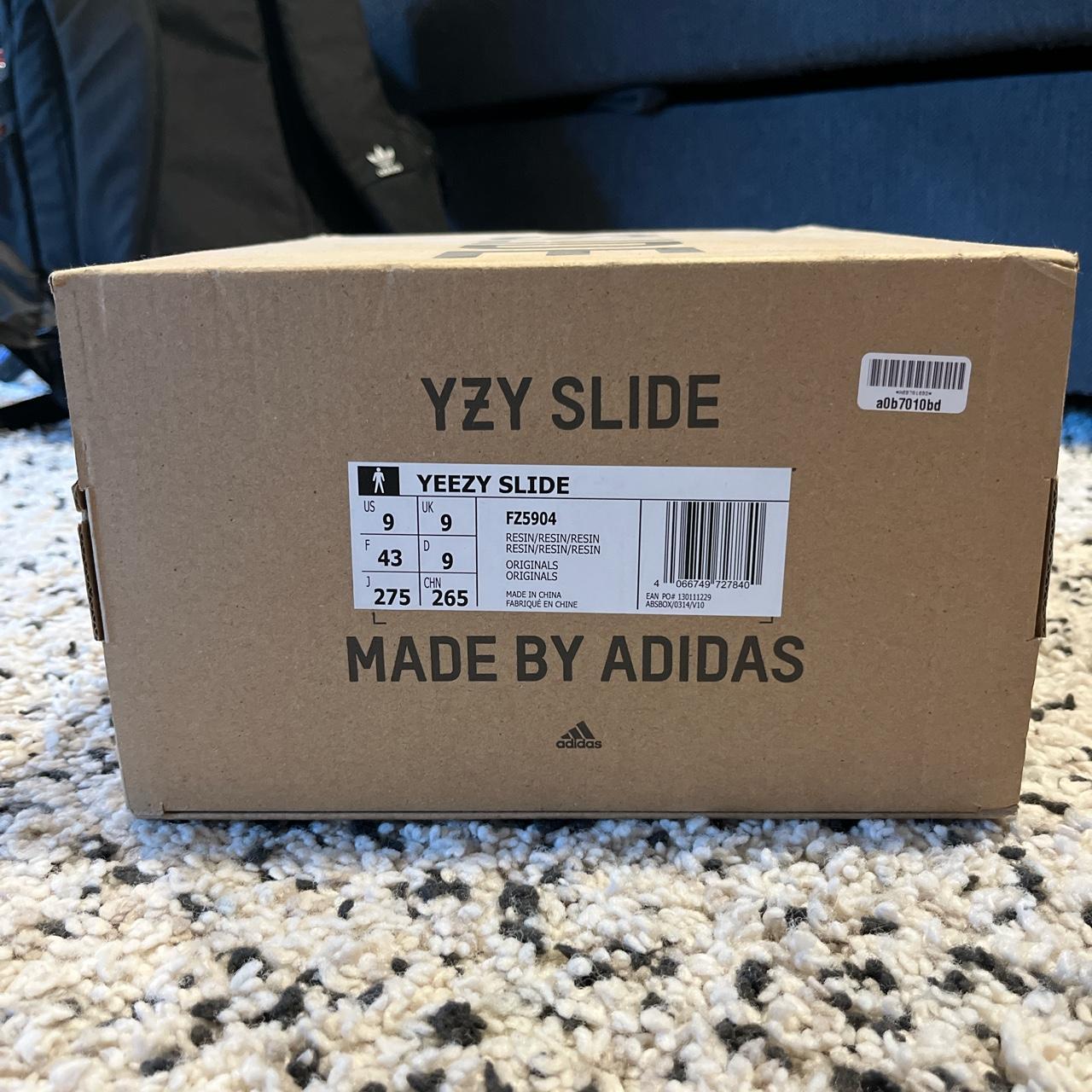 Yeezy Slide Resin Slightly used US 9 Original box... - Depop