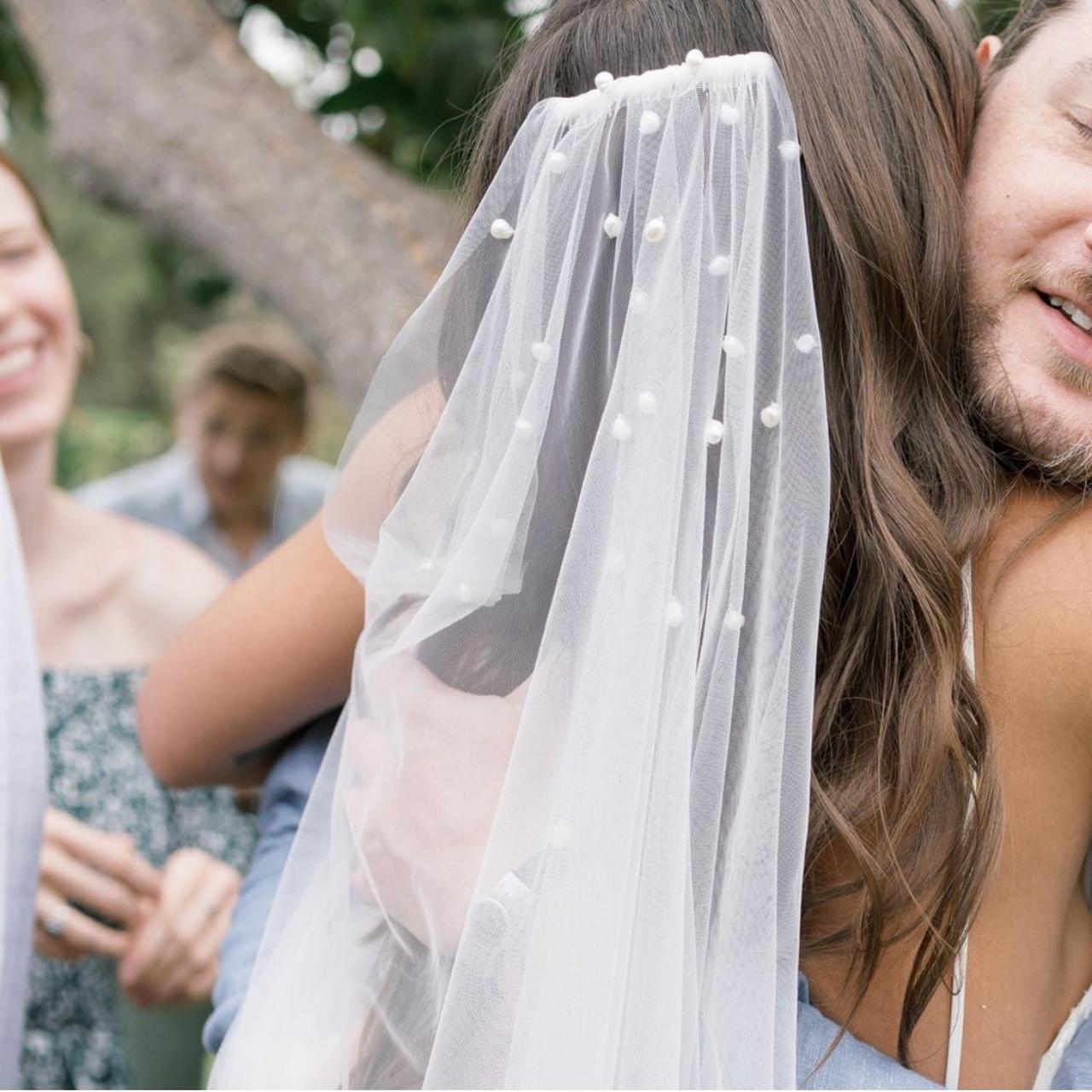 Grace Loves Lace Aura Veil | Sheer Italian Tulle Pearl