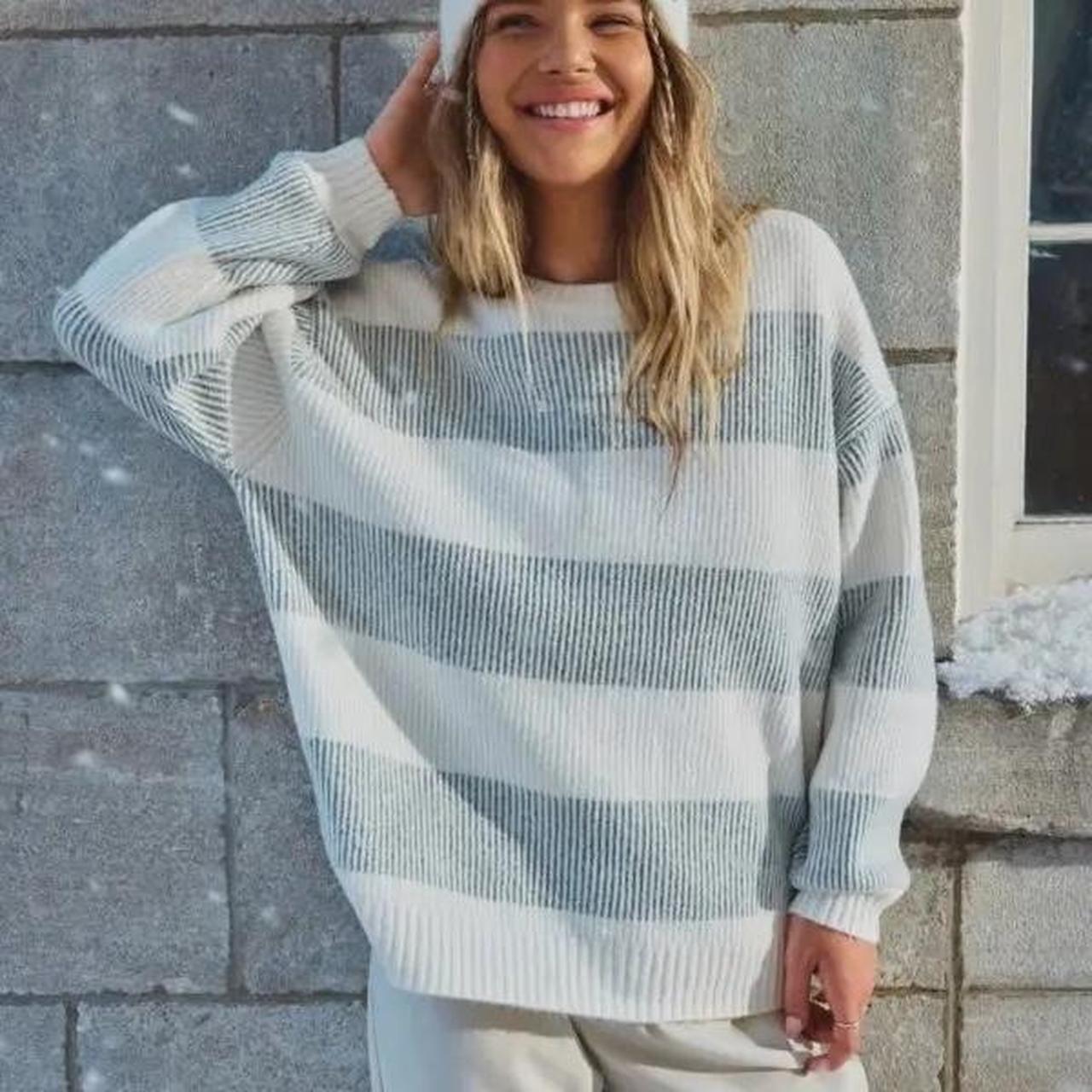 Hollister striped sweater best sale