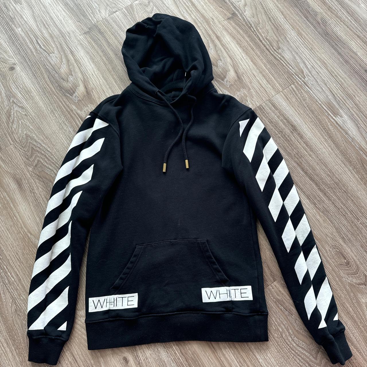 Off white blue collar hoodie black best sale