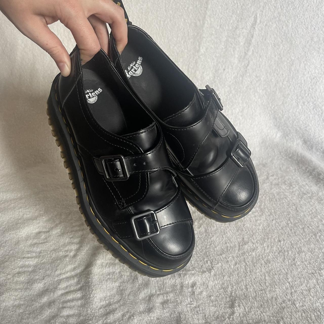 Sidney Dbl Monk Creeper Platform Black Dr. Martens... - Depop