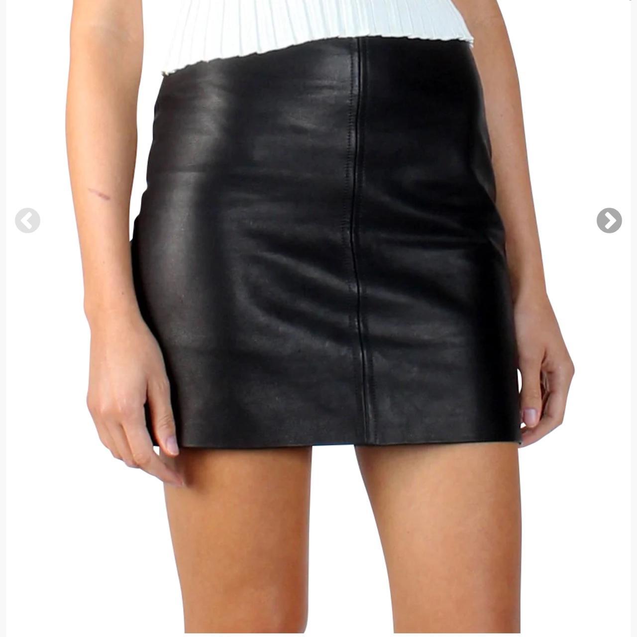 Museum Bondi Leather Skirt - size 0 (8) The Alice... - Depop