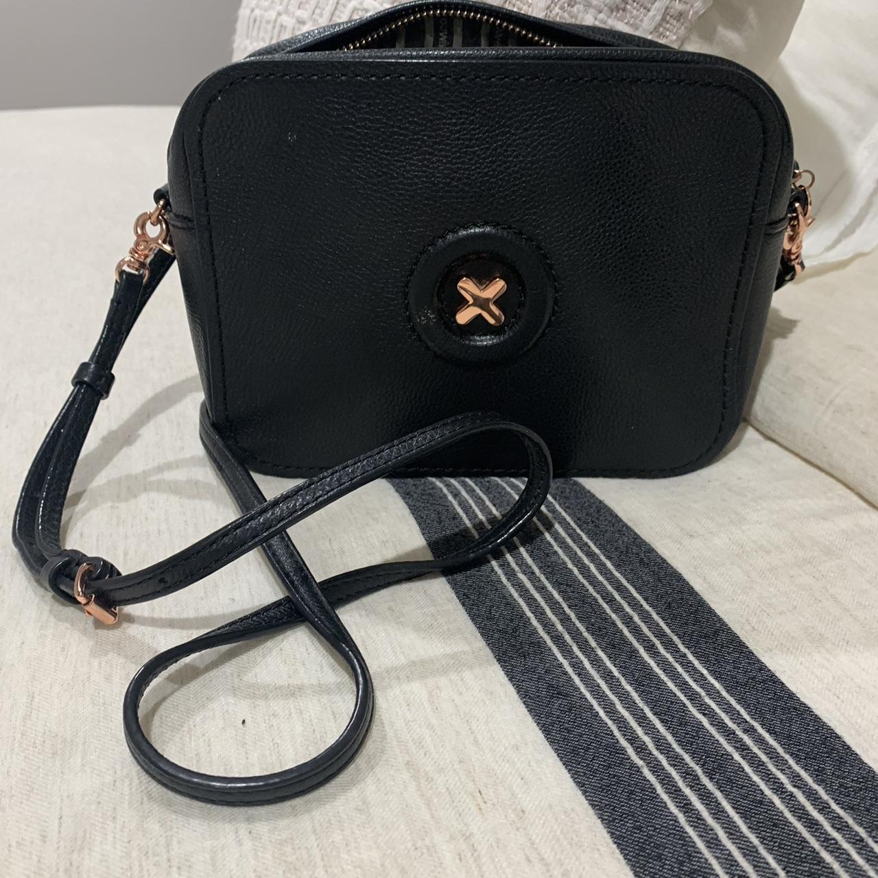 Black and rose gold crossbody bag best sale