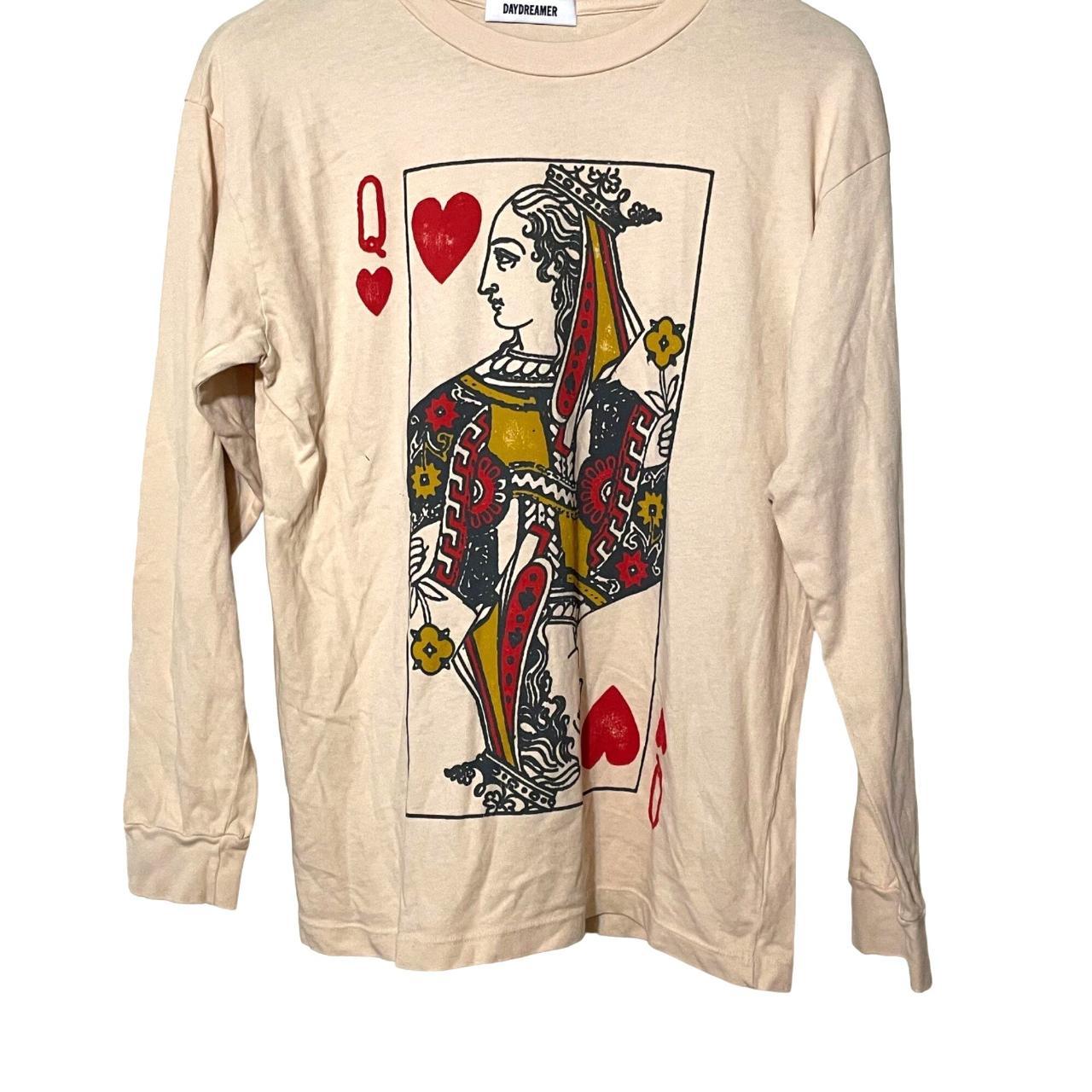 Top Daydreamer x Free People Queen Of Hearts Long Sleeve Crewneck Graphic Tee size S