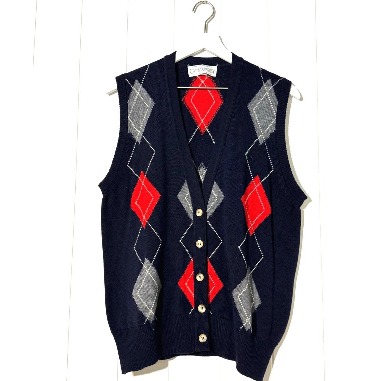 Source Unknown Men's Sweater - Blue/Red - L – The… - image 1