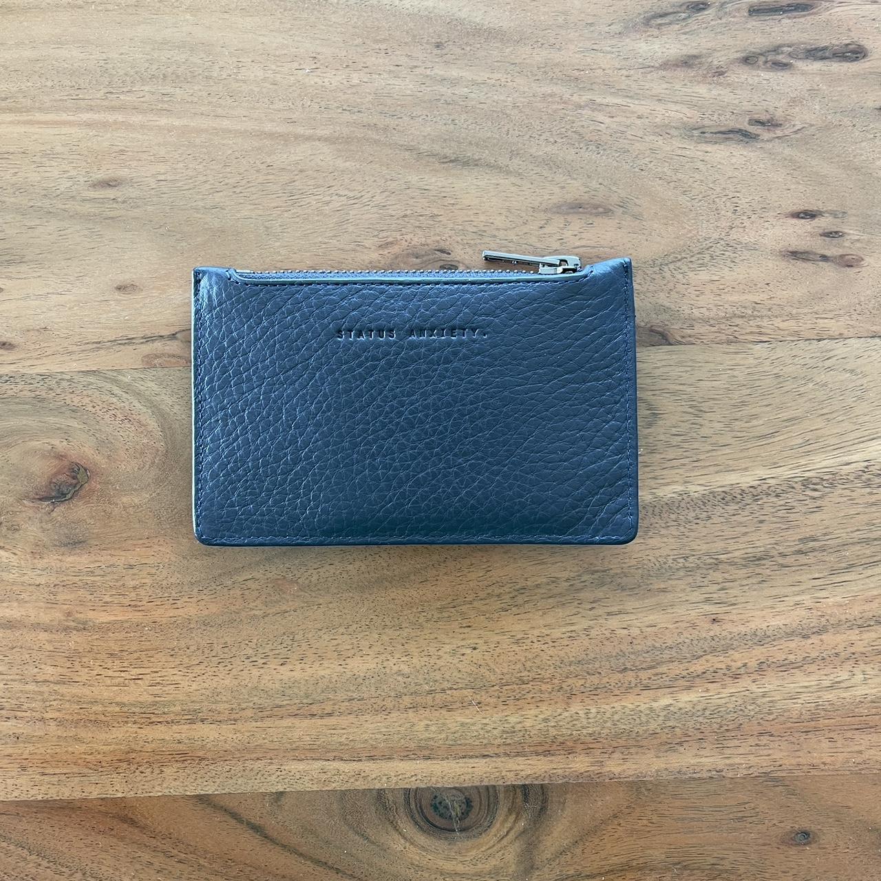 Status Anxiety Wallet Navy Blue Depop