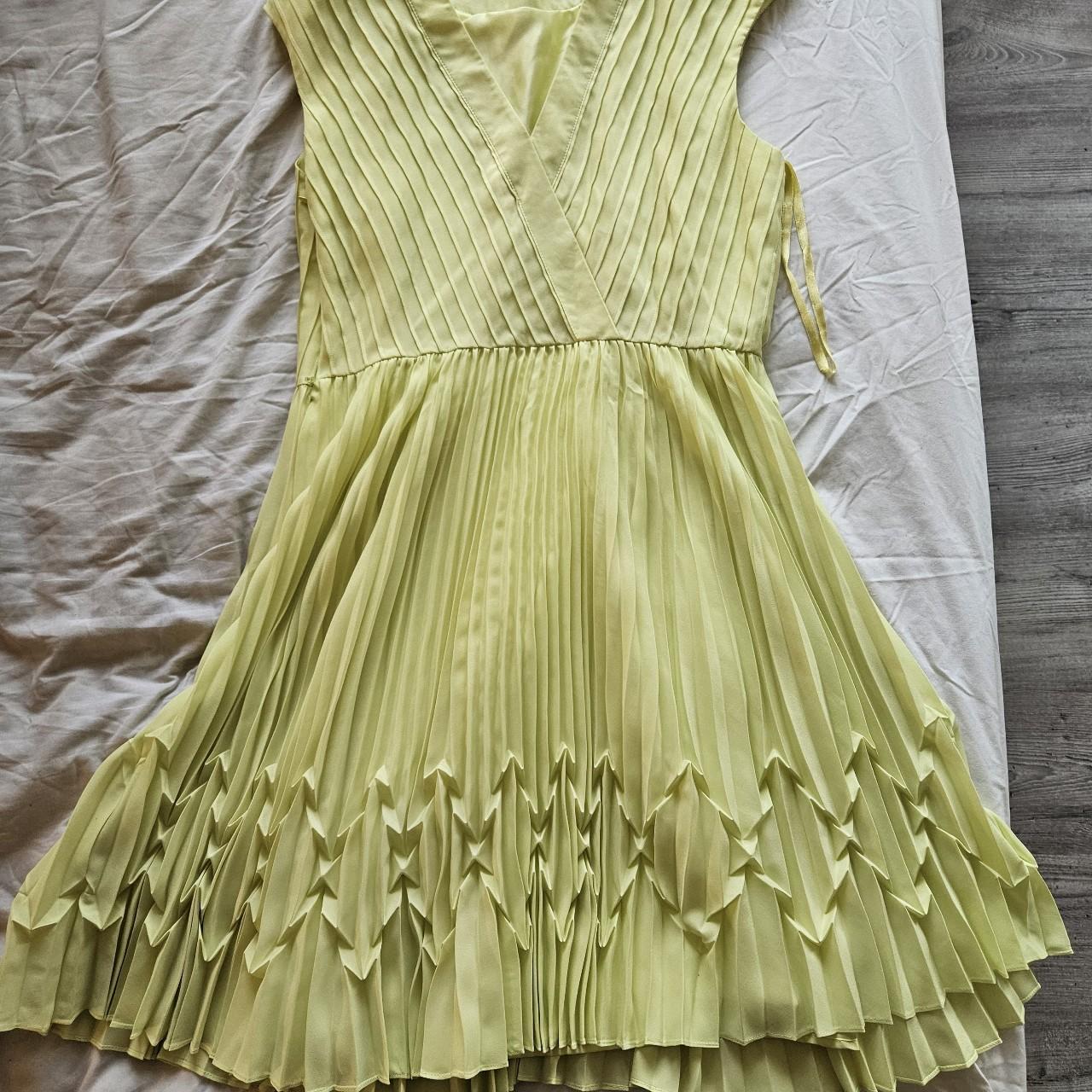 Ted baker green hot sale pleated dress