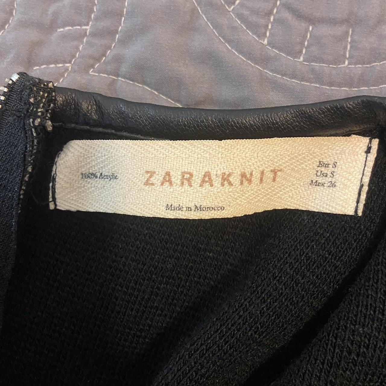 Sleeveless Knit A-line black dress ZaraKnit, 100%... - Depop