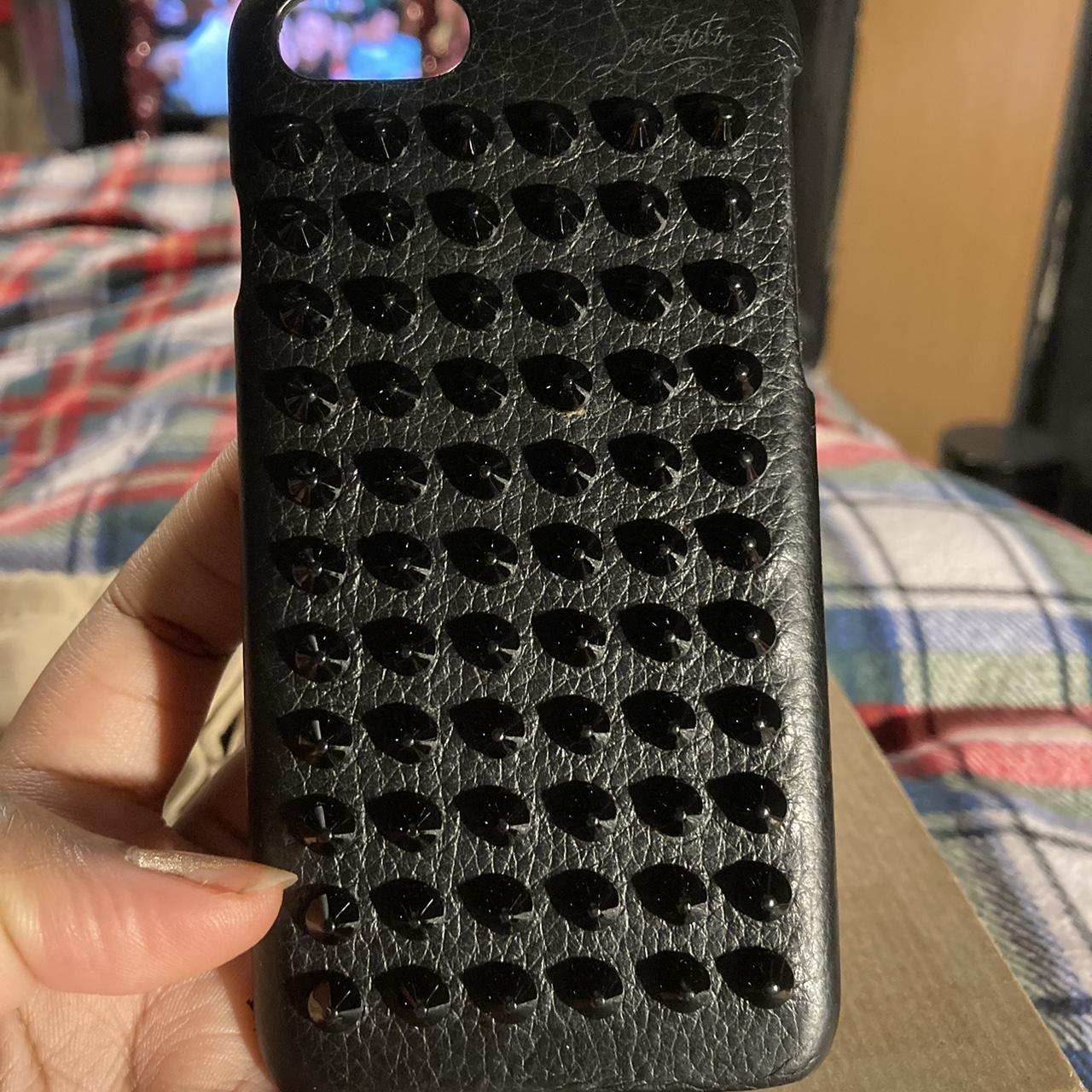 Black authentic studded pre loved iPhone 6/7/8 and... - Depop