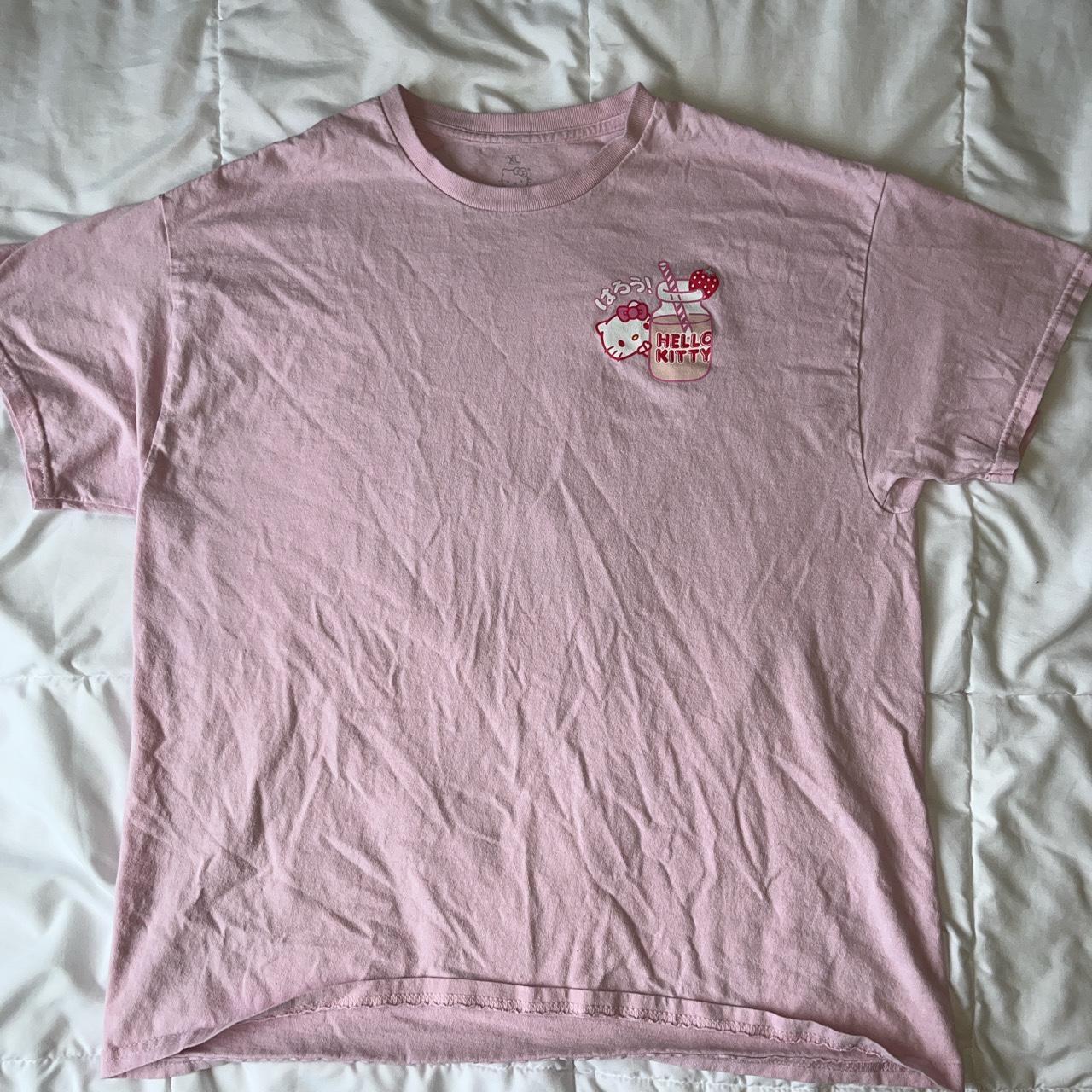 Hello Kitty Strawberry Milk Shirt size XL - Depop