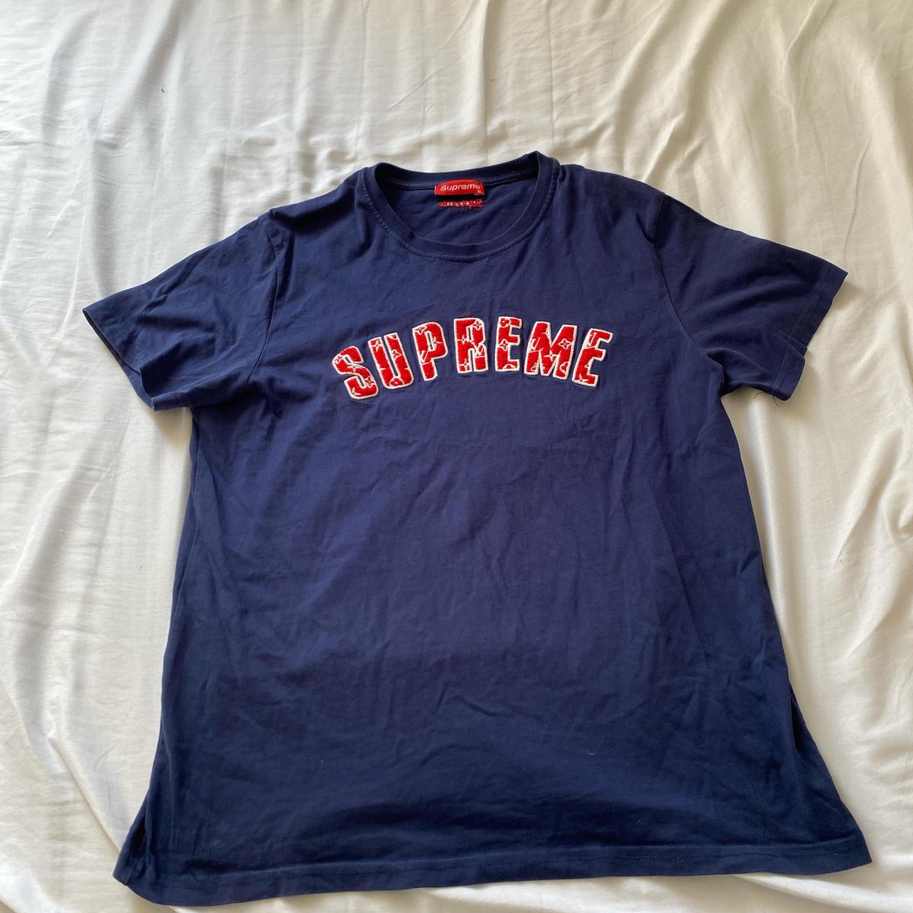 Navy supreme shirt best sale