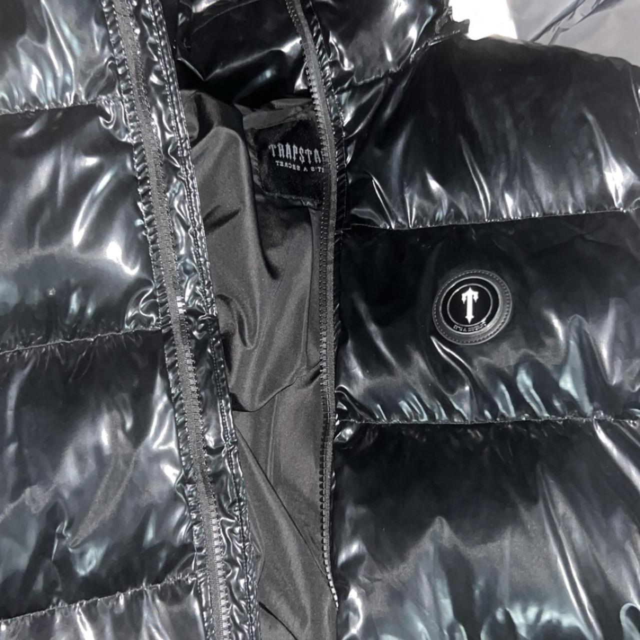 Black Shiny Trapstar Puffer Jacket 