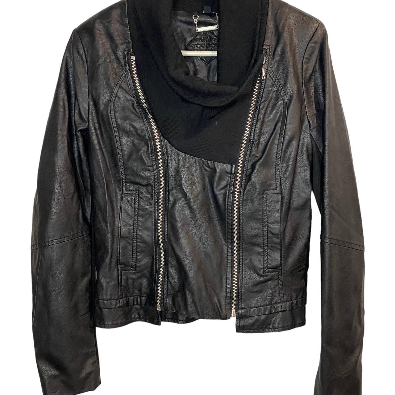 Jou jou faux leather bomber jacket sale