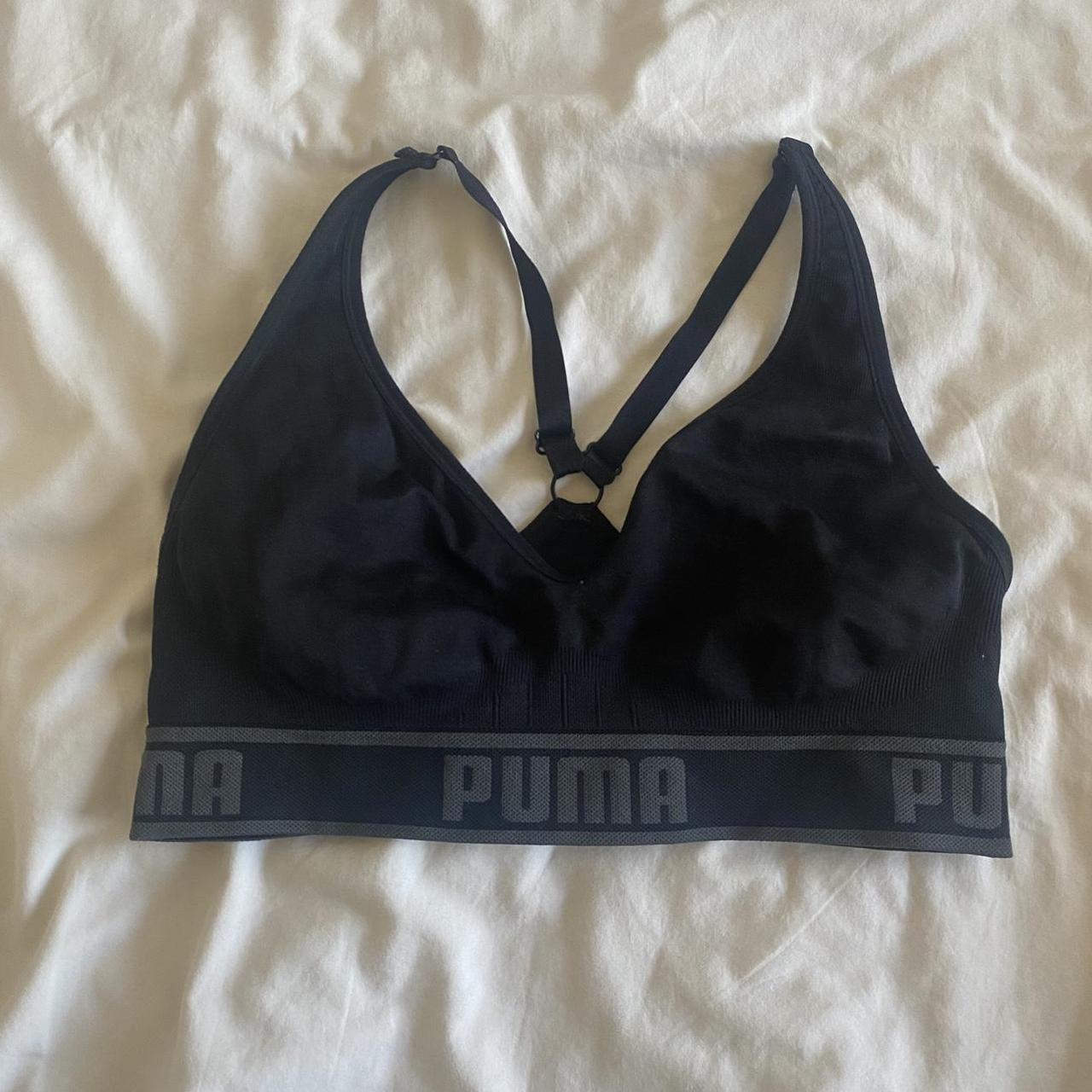 Puma large supportive sports bra adjustable straps... Depop