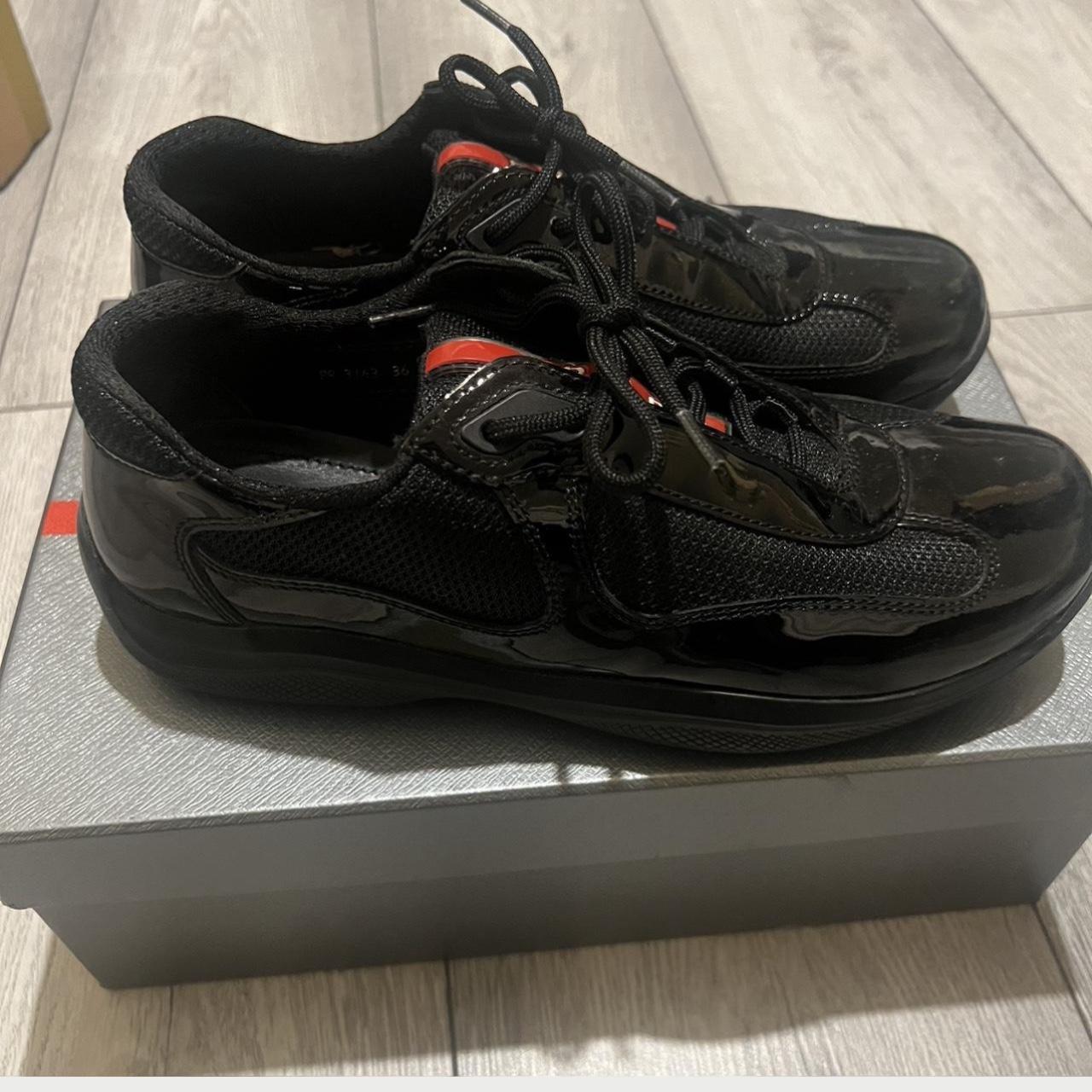 Prada americas cup black patent best sale