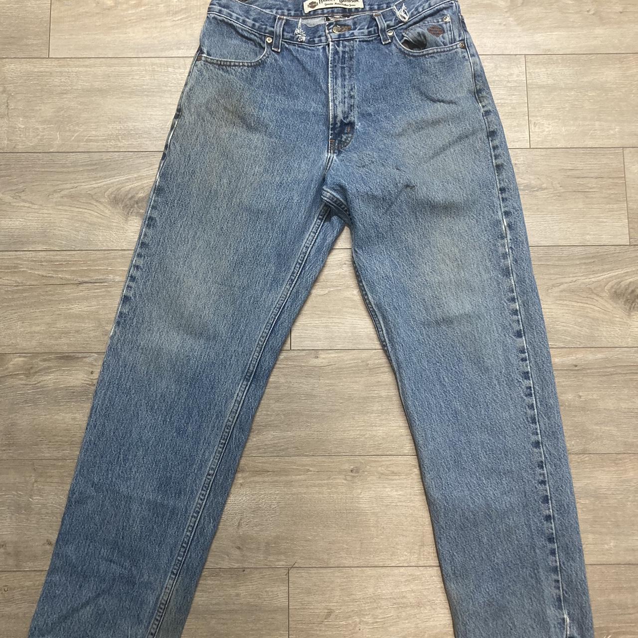 Harley Davidson jeans 32-32 Some rips and stains - Depop
