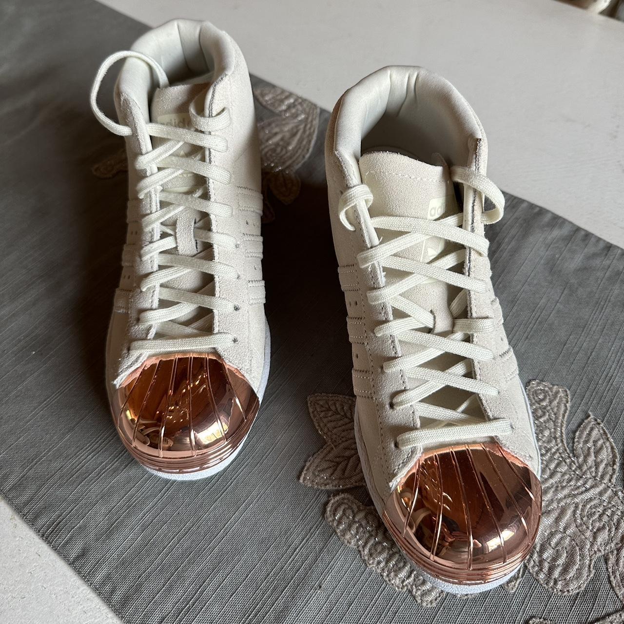 Metal toe rose gold adidas superstar best sale