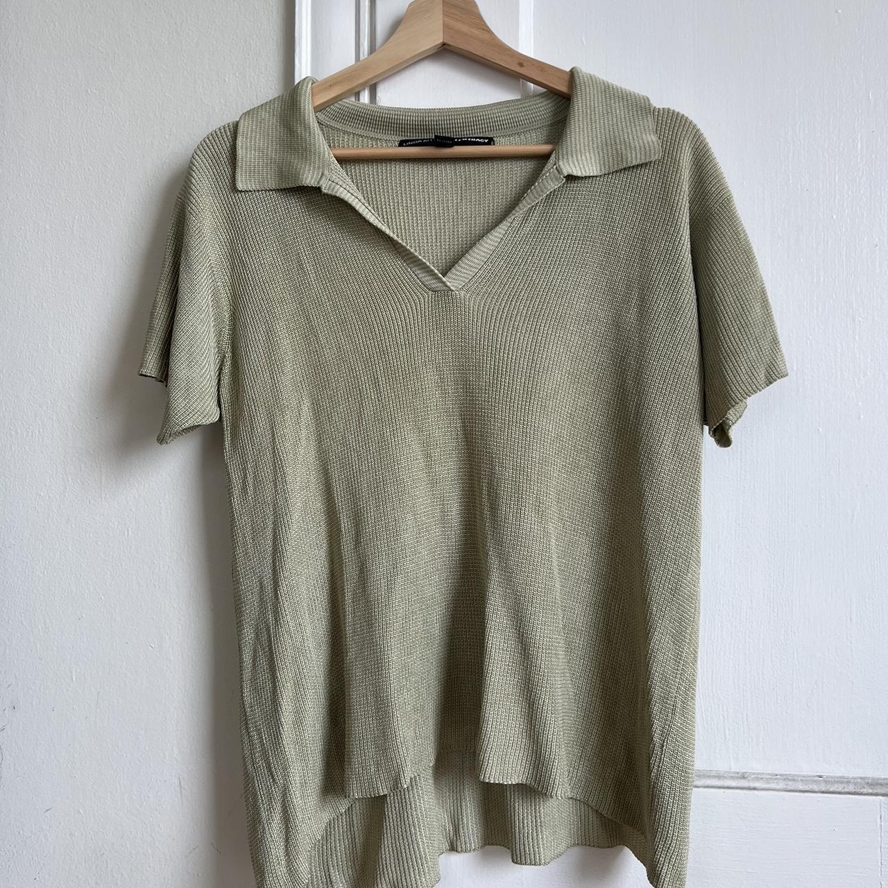 Ellen Tracy Women's Khaki and Green Polo-shirts