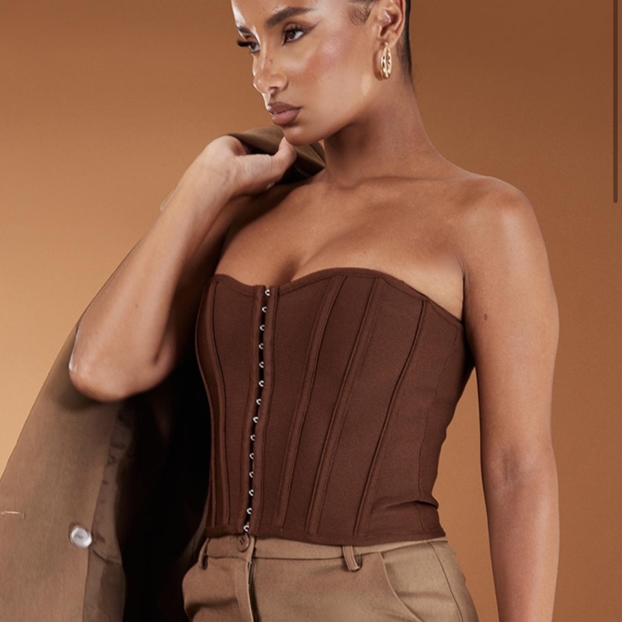 PLT brown corset size 6 US originally $50 super - Depop