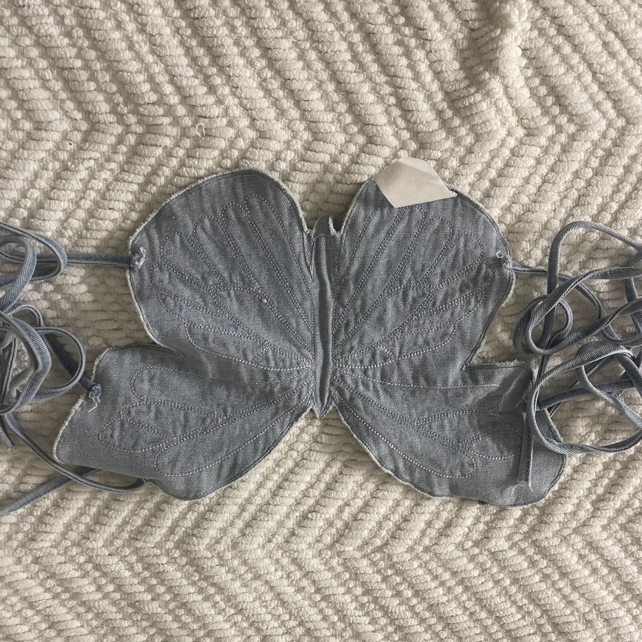 Butterfly String Tied Top !! Great Condition Only... - Depop